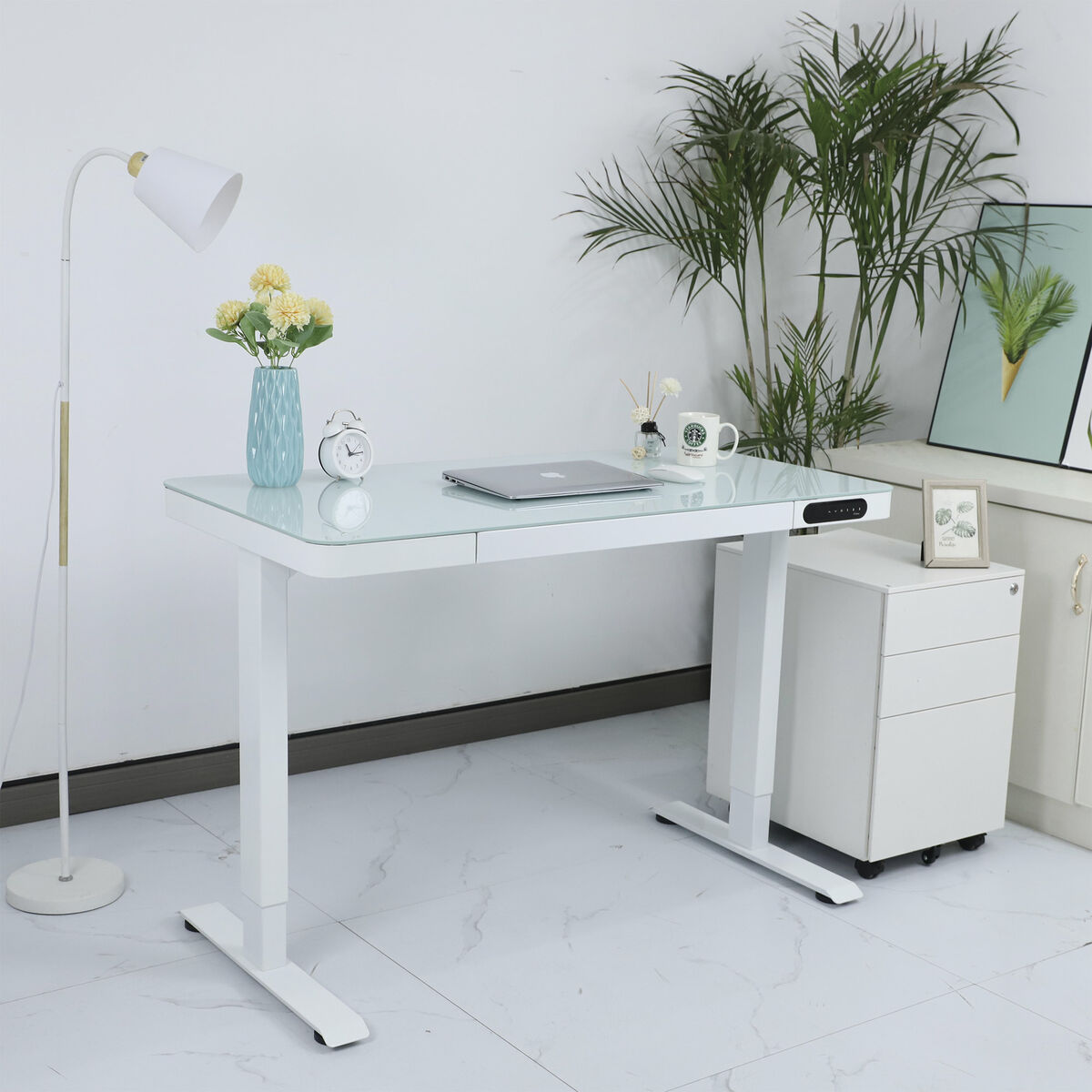 Adjustable Standing Desk - White