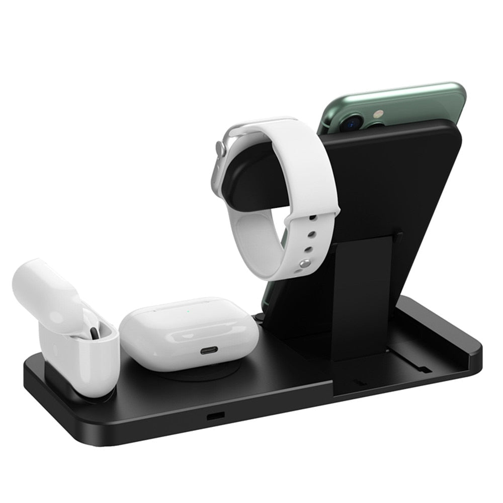 Wireless 4 in 1 Charging Station for iPhone and Samsung