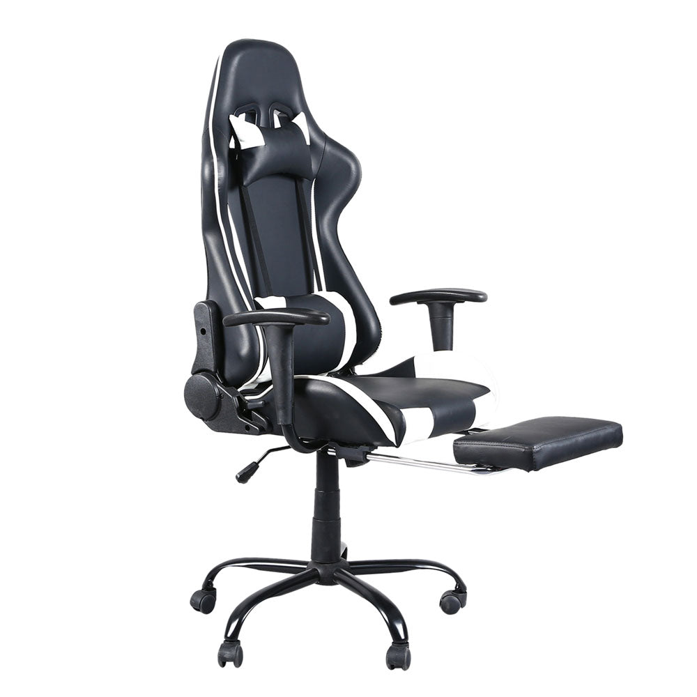 Swivel Chair Gaming Chair with Footrest Tier