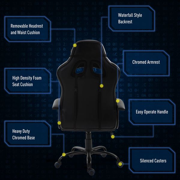 Leather Gaming Chair w/ Lumbar Support